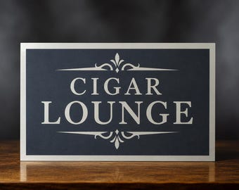 Cigar Lounge SVG Cut File | Vintage Lounge Sign, Bar Decor, Speakeasy Wall Art, Cricut & Silhouette Design (Digital Download)