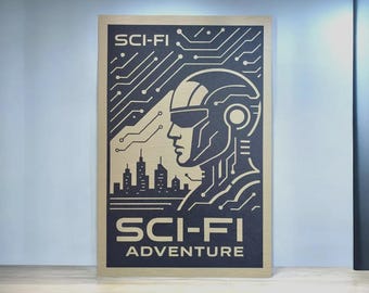 Sci-Fi Adventure Wall Sign | Movie Room Decor SVG (Digital Download)