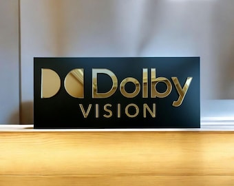 Dolby Vision SVG Laser Cut File | Home Theater, Movie Room Decor DXF (Digital Download)