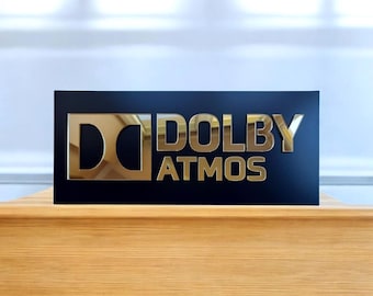 Dolby Atmos SVG Laser Cut File | Home Theater, Movie Room Decor DXF (Digital Download)