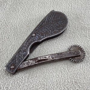 Antique Singer Folding Tracing Wheel Sewing Pattern Marker Tailor Dressmaker Tool 1900s–1920s