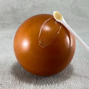 Bola de billar vintage color ámbar, baquelita catalina naranja, esfera de 55 mm, 112 g, Alemania, Art Déco
