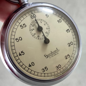Vintage Hanhart Stopwatch 1950s Mechanical 3 Jewels Germany Working Analog Timer Retro Tool Collectible Gift