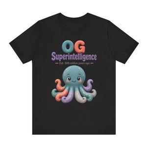 OG Superintelligence Octopus Tee | Retro Science Humor Shirt image 1