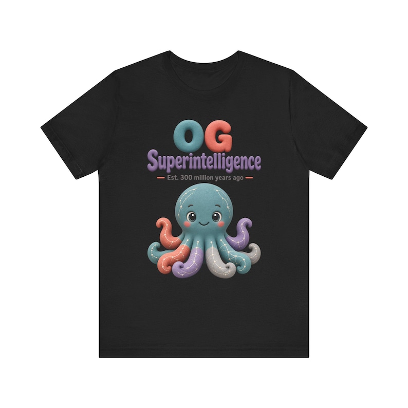 OG Superintelligence Octopus Tee | Retro Science Humor Shirt image 1