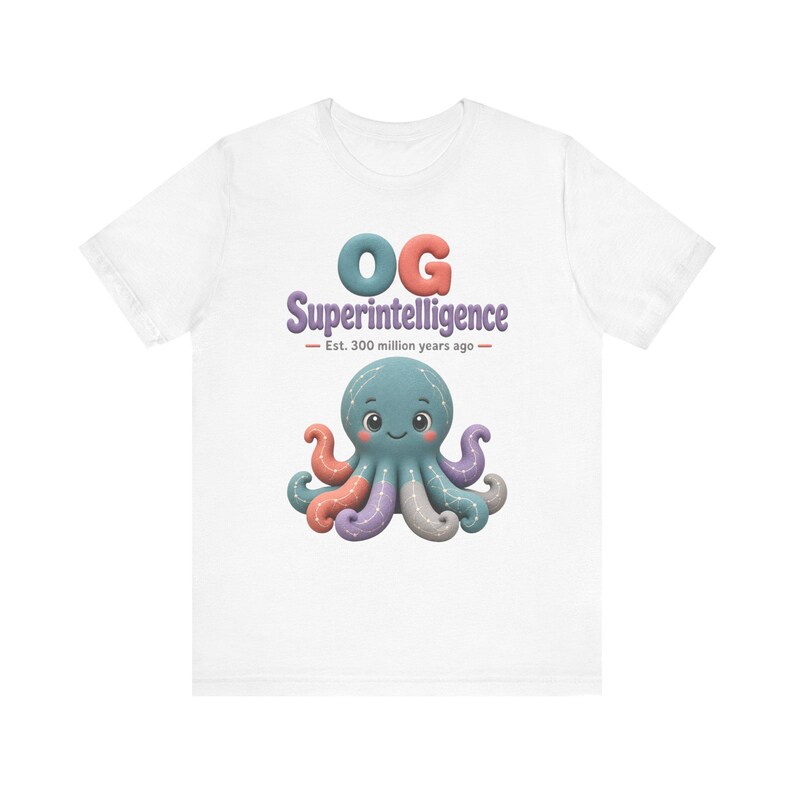 OG Superintelligence Octopus Tee | Retro Science Humor Shirt image 2