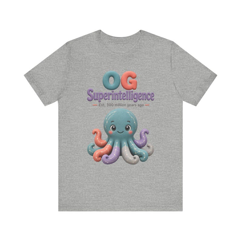 OG Superintelligence Octopus Tee | Retro Science Humor Shirt image 9