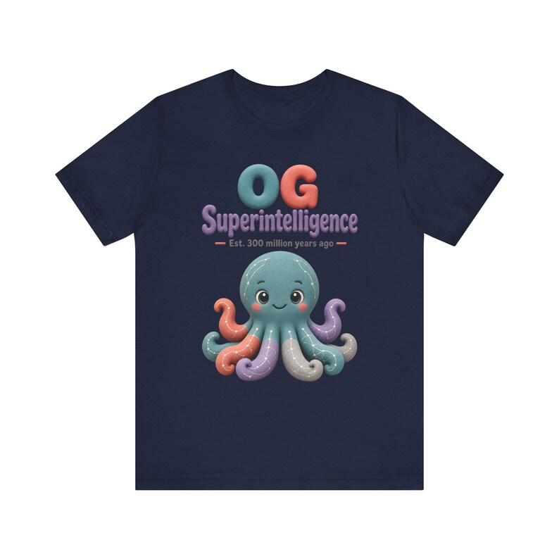 OG Superintelligence Octopus Tee | Retro Science Humor Shirt image 11