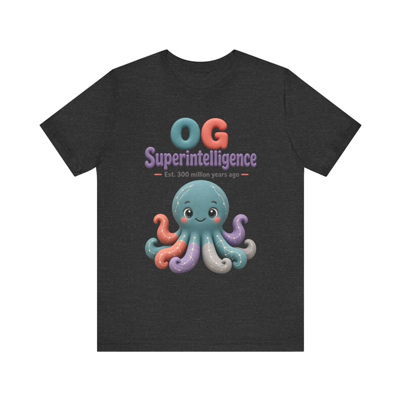 OG Superintelligence Octopus Tee | Retro Science Humor Shirt image 10
