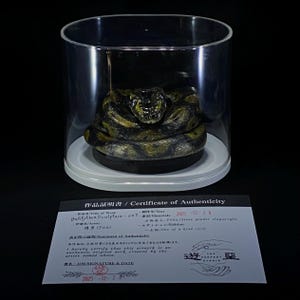 Ball Python Sculpture Art, Realistic Snake Statue, Handmade Reptile Collectible, Gothic Home Decor Bild 10