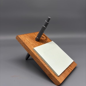 Porta-Posts "Lembrete" - Porta-Posts minimalista - Carvalho - Feito à mão - Organizador de mesa