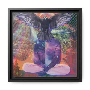 Gajamaru - Framed Meditation Art Print, Spiritual Decor, Bohemian Wall Art, Colorful Canvas, Mindfulness Gift, Home Decor, Digital Collage