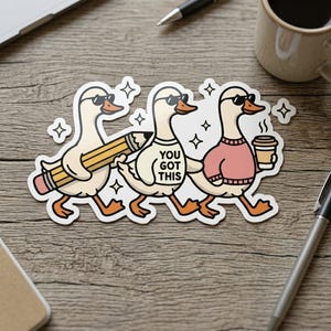 Klistermärke "Actively Monitor", "You Got This"-dekal, Testdag, Teacher Goose, STAAR-dag, Testklistermärken, Stressa inte, gör ditt bästa