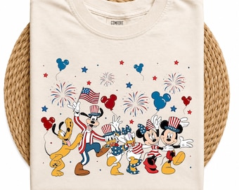 4th of July Mickey & Friends Shirt, Disney Family Shirt, Disney Trip Shirt, Disney 4th of July Shirt, 4th of July Mickey and Friends