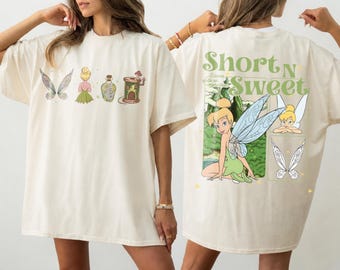Vintage Tinker Bell Short N Sweet Shirt, Disney Fairy Tee, Retro Tinkerbell Anime shirt, I Leave Quite An Impression Shirt, Disney Gift Tees
