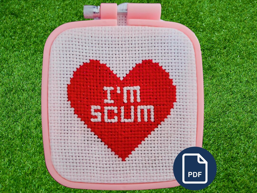 Pattern Scum I'm Scum – IDLES BAND Cross Stitch Pattern | Punk Alternative Design ...