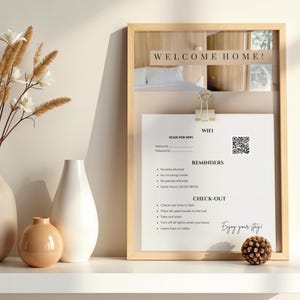 Airbnb Welcome Sign Canva Template, Vacation Rental Guest Guide, WiFi House Rules Poster, Short Term Rental Sign