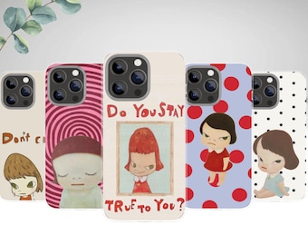 Nara Style iPhone Case, Japanese Pop Art Kawaii Character Phone Cover