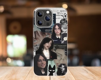 Billie Eilish Collage Phone Case, Edgy Music Fan Cover, iPhone Samsung Pixel Protection