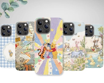 Winnie the Pooh Hundred Acre Wood Phone Case, Vintage Storybook iPhone Samsung Google Pixel Cover