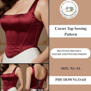 Corset Bustier Femme Noir Dentelle - Taille M Avec Laçage Et Baleines