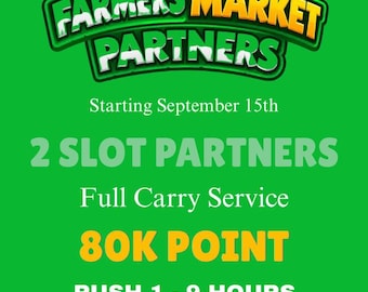 2x Slot - Farmers Market Partners - Monopoly_Go Partners Events (Full Carry Service)