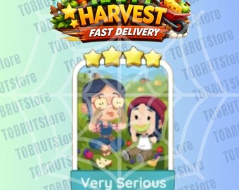 Very Serious - Monopoly_Go Sticker 4 Sterne - Happy Harvest Album (Schnelle Lieferung)