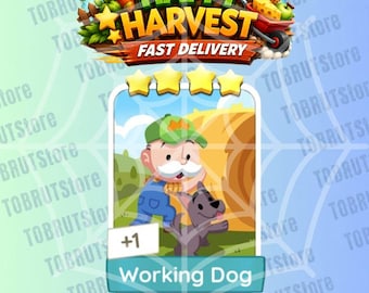 Arbeitshund - Monopoly_Go Sticker 4 Sterne - Happy Harvest Album (Schnelle Lieferung)