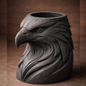 Skulptural vas STL-paket | Ansikts- och djurplanter, 3D-utskriftsfiler bild 5