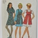 Mini Dress And Smock High Round Neckline Dog Ear Collar Back Zipper Size 12 Sewing Pattern Simplicity 9800