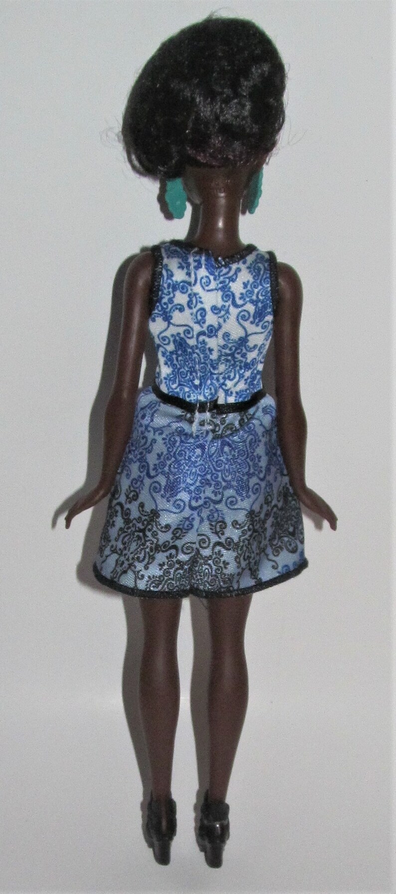Petite Barbie Fashionistas Doll Number 25 Blue Brocade Mattel Etsy