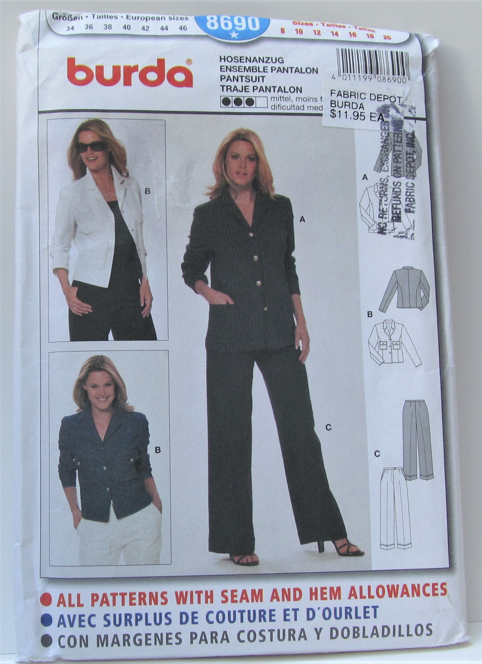 pant suit size 18