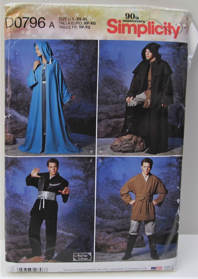 McCalls Cosplay Mens Sewing Pattern 2009 Historical Medieval /& Renaissanc...