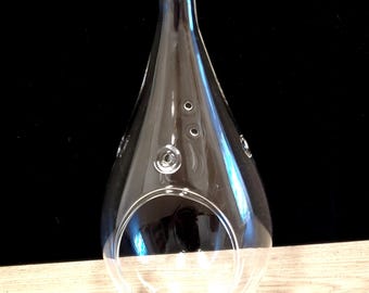 Verre transparent terrarium vide 7 po. Base plate en forme de larme avec capacité de suspension TD107 SIMPLE