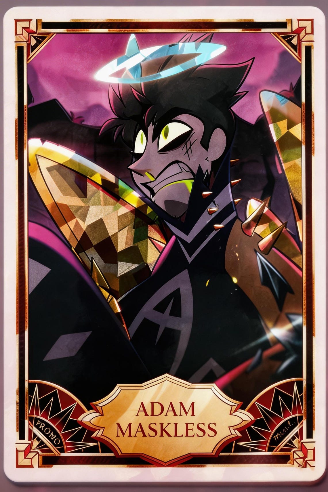 Hazbin Hotel Custom Fan Art Trading Card: Adam PREORDER Radiostatic Bar ...