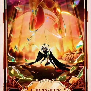 Tarjeta coleccionable de arte personalizado de Hazbin Hotel: Tarjeta RadioStatic Bar de PREVENTA "GRAVITY"