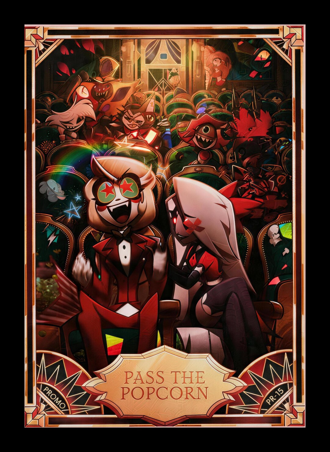Hazbin Hotel Custom Fan Art Trading Card: 'pass the Popcorn' PREORDER ...