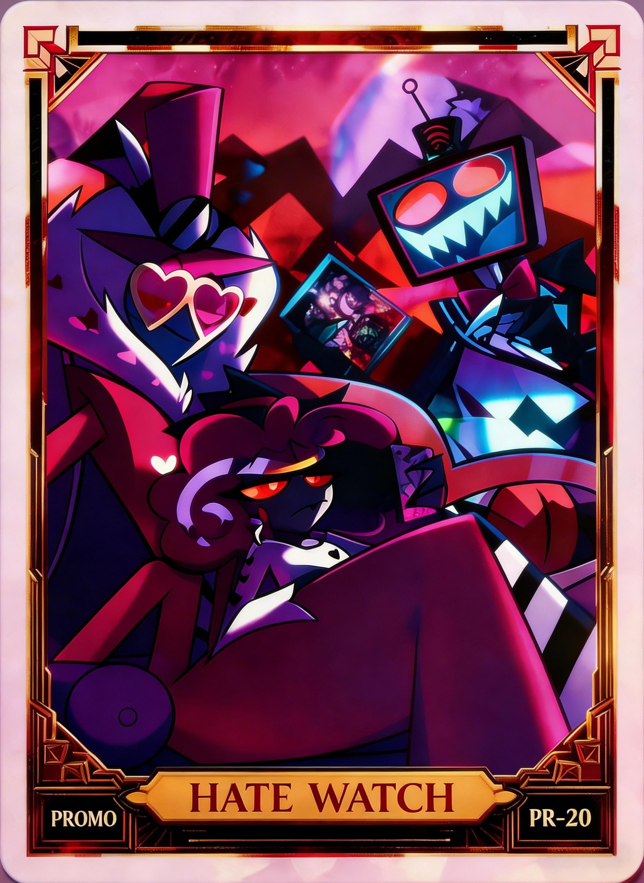 Hazbin Hotel Custom Fan Art Trading Card: "hate Watch" Vox PREORDER ...