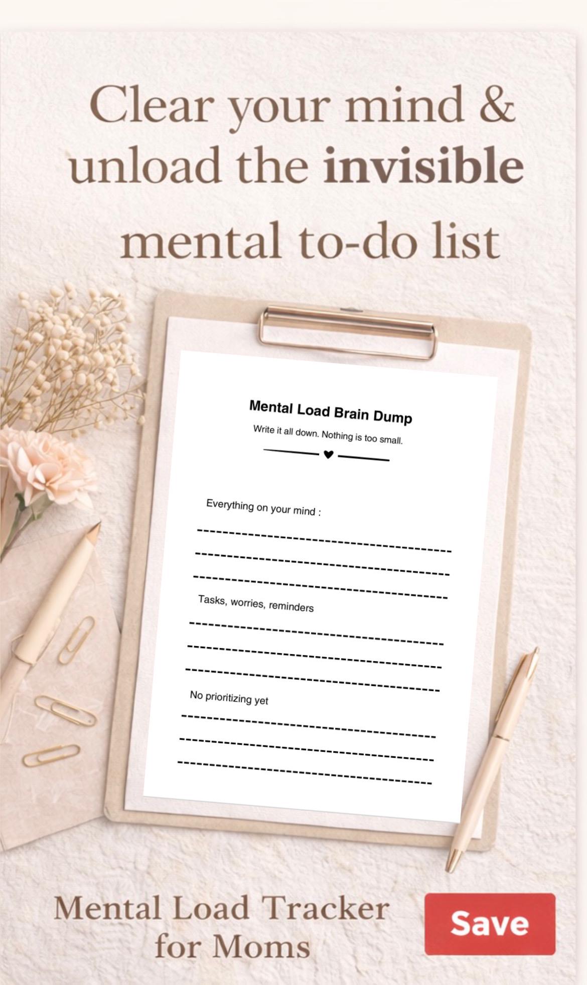 Mental Load Tracker for Moms | Printable Mental Health Planner - Etsy ...