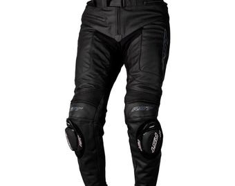 RST S1 Pantalon moto en cuir noir CE pour une utilisation sur route et sur piste