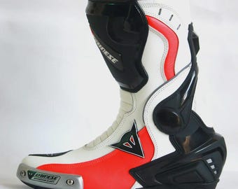 Racing Motorcycle Boots – Cowhide Leather Sport Biker Riding Boots
