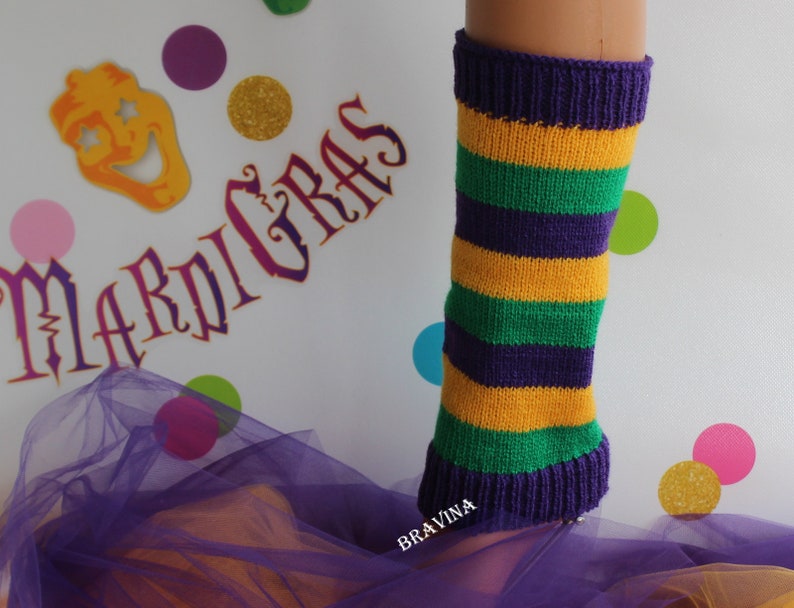 light up mardi gras leg warmers