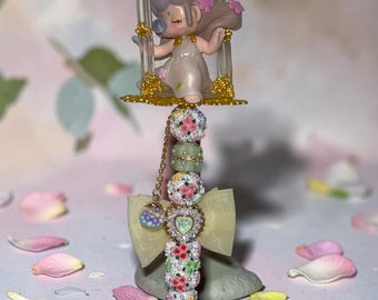 Fancy Luxury Hand Crafted One of a Kind Floral Muse Nanci Doll Topper Pen