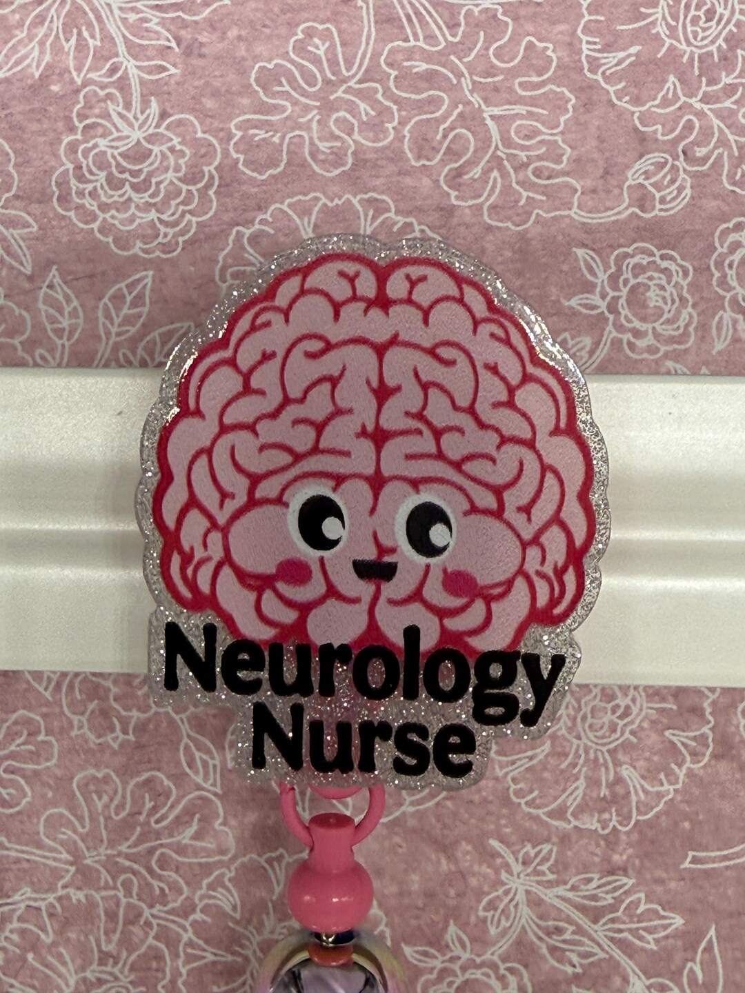 Neurology Nurse Pink Brain ID Badge Reel - Etsy