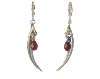 Gothic Jewelry, Fang Earrings, Hoop Earrings, Fangs, Blood Drops, Goth Jewelry, Goth Earrings, Gothic, Halloween Jewelry, Goth Fashion