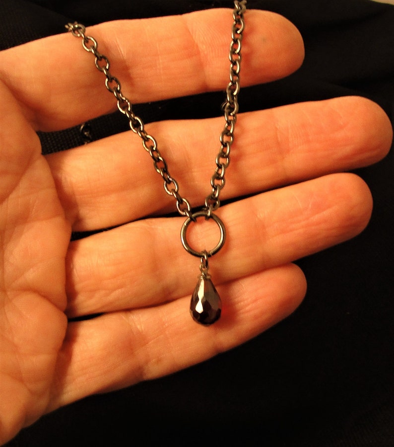 Gothic Jewelry Gothic Choker Goth Necklace Red Stone Goth Etsy