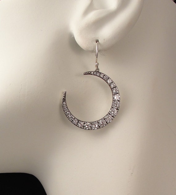 Orecchini Pendenti Gotici Sole E Luna – Bohémien, Luna Crescente, Gioielli Celesti In Ottone, Regalo Donna
