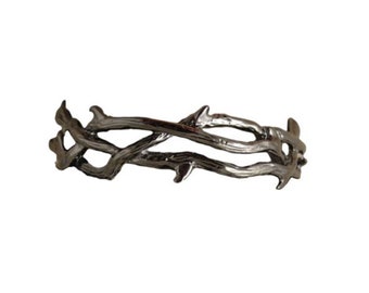 Thorn Bracelet, Gothic Jewelry, Black Cuff Bracelet, Gothic Bracelet, Crown of Thorns Bracelet Goth Jewelry, Witch Jewelry, Vampire Bracelet