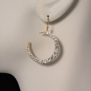 Gold Moon Earrings, Crescent Moon Earrings, Drop Earrings, Gothic Jewelry, Crescent Earrings, Gold Moon, Moon Earrings, Moon Jewelry