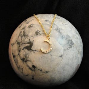 Gothic Jewelry, Moon Necklace, Crescent Moon Necklace, Moon Jewelry, Moon Pendant, Gothic, Crystal Moon Necklace, Moon